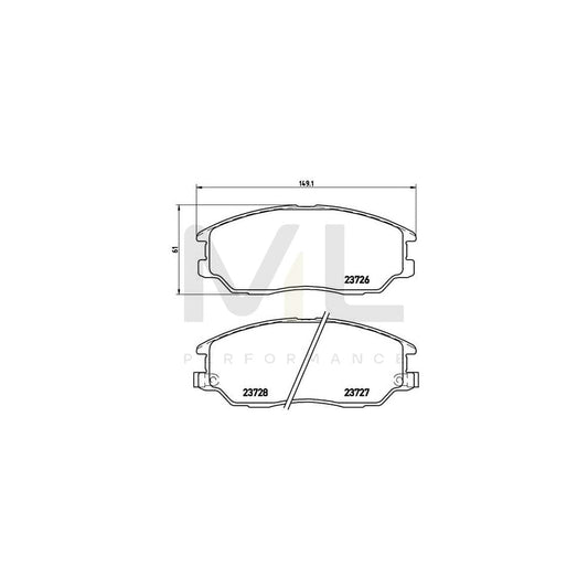 Brembo P 30 028 Brake Pad Set With Acoustic Wear Warning | ML Performance Car Parts