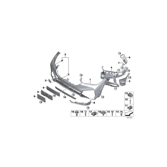 Genuine BMW 51117446169 G06 Support, Fog Lamp Left (Inc. X6 40i, X6 30iX & X6 40iX) | ML Performance UK