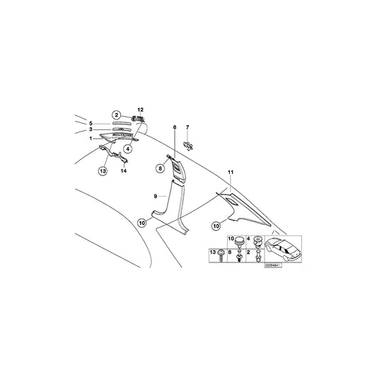 Genuine BMW 51438225567 E53 E83 E85 Clip (Inc. 316i & Z4) | ML Performance UK Car Parts