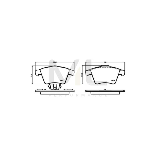 Hella 8DB 355 013-821 Brake Pad Set Not Prepared For Wear Indicator | ML Performance Car Parts