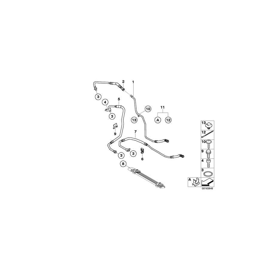 Genuine BMW 17117569964 E60 E61 Bracket, Oil Cooler Line (Inc. 535i & 535xi) | ML Performance UK Car Parts