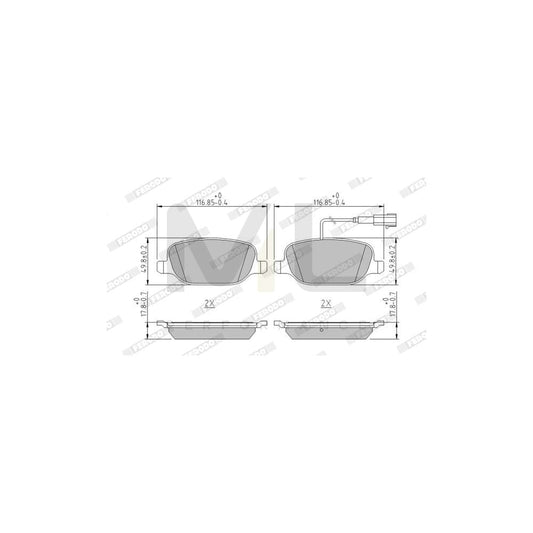 Ferodo Premier Eco Friction Fdb4891 Brake Pad Set For Mazda 6 With Acoustic Wear Warning, Without Accessories | ML Performance Car Parts