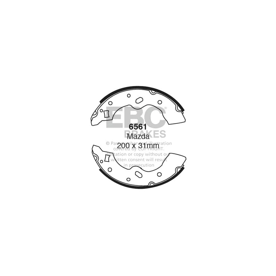 EBC 6561 Mazda Demio Rear Brake Shoes 1 | ML Performance UK Car Parts