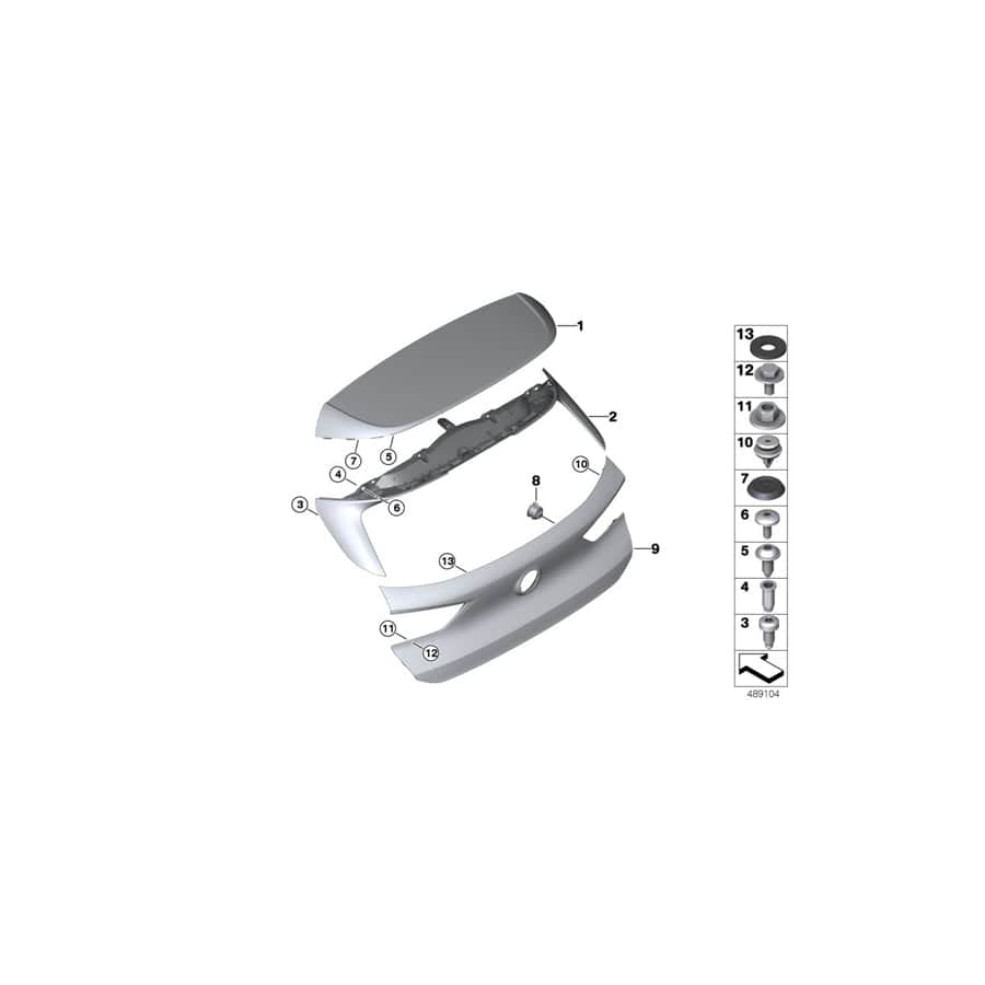 Genuine BMW 51628089914 F39 Rear Spoiler Upper Section Primed -M- (Inc. X2 28i, X2 18i & X2 16d) | ML Performance UK Car Parts