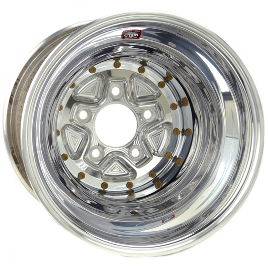 Weld 89-616418K Alumastar Pro Wheel 16x16 5x5 ET-114 BS4 Polished Center - Polished Shell