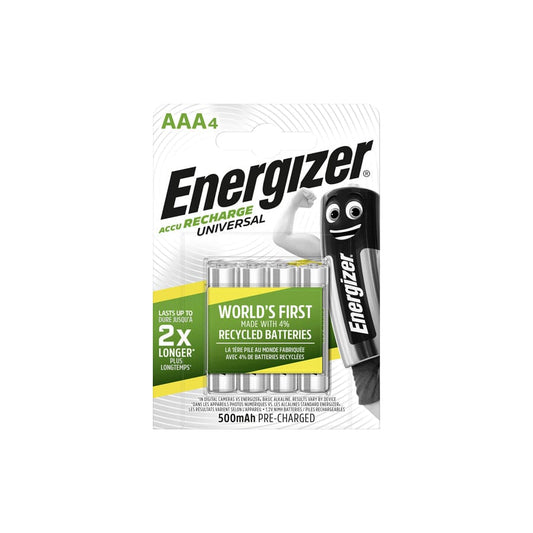Energizer AAA 500 mAh Accu Recharge extreme (Card of 4) | ML Performance UK Car Parts