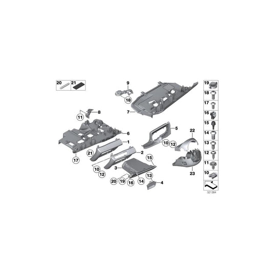 Genuine BMW 51459160046 F02 F01 F04 Driver'S Footwell Trim Panel SCHWARZ (Inc. ALPINA B7X, 740LdX & Hybrid 7L) | ML Performance UK Car Parts