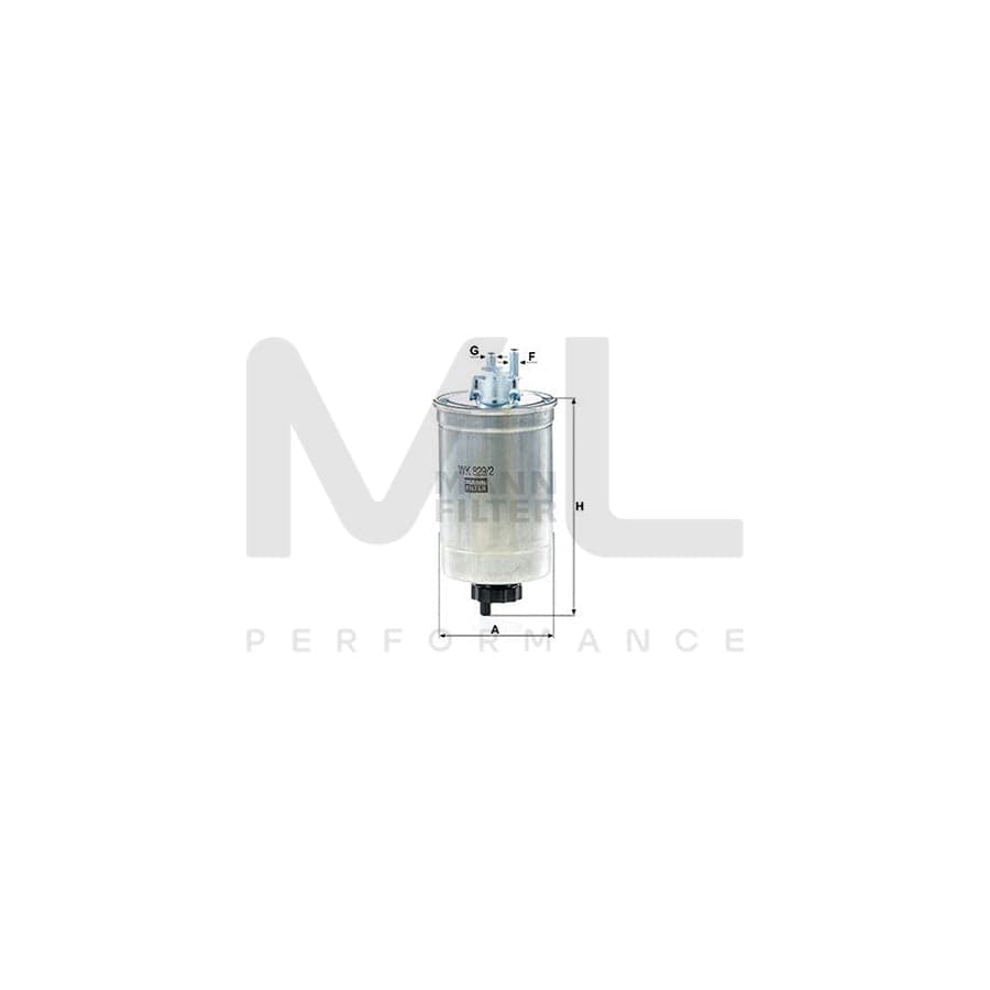 MANN-FILTER WK 829/2 Fuel filter In-Line Filter | ML Performance Car Parts