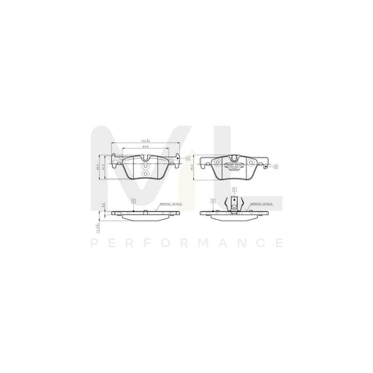 Bosch 0986Tb3144 Brake Pad Set Excl. Wear Warning Contact, With Accessories  | ML Performance Car Parts