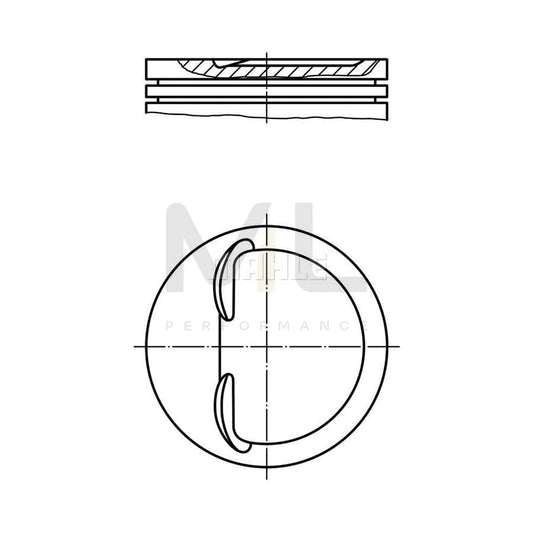MAHLE ORIGINAL 448 11 03 Piston 76,8 mm, without cooling duct | ML Performance Car Parts