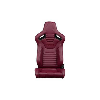 BRAUM Elite-X Series Racing Seats (Maroon Leatherette) – Pair