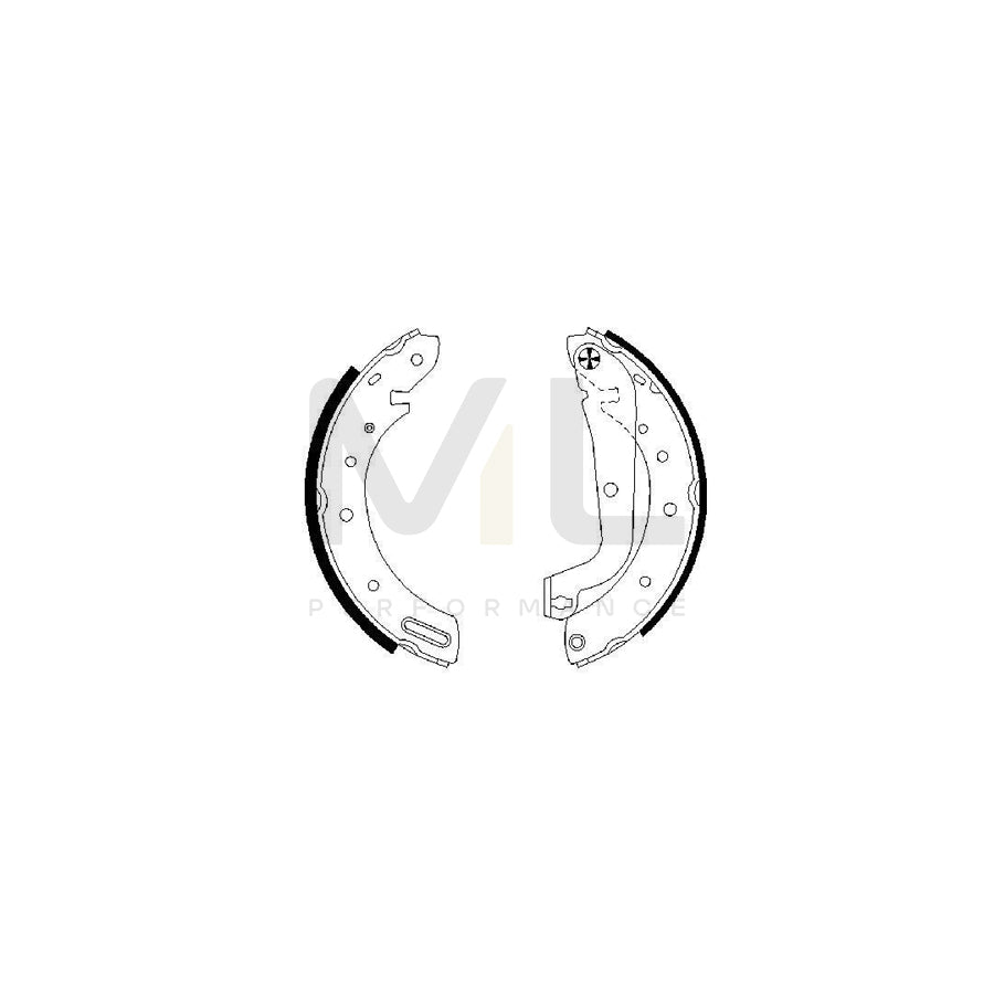 BOSCH 0 986 487 583 Brake Shoe Set | ML Performance Car Parts