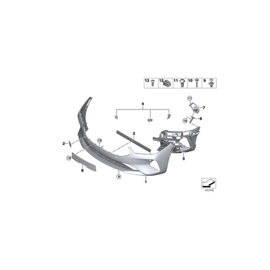 Genuine BMW 51117933008 G16 G14 G15 Cover, Tow Fitting, Front, Primed (Inc. 840dX, 840i & 840iX) | ML Performance UK