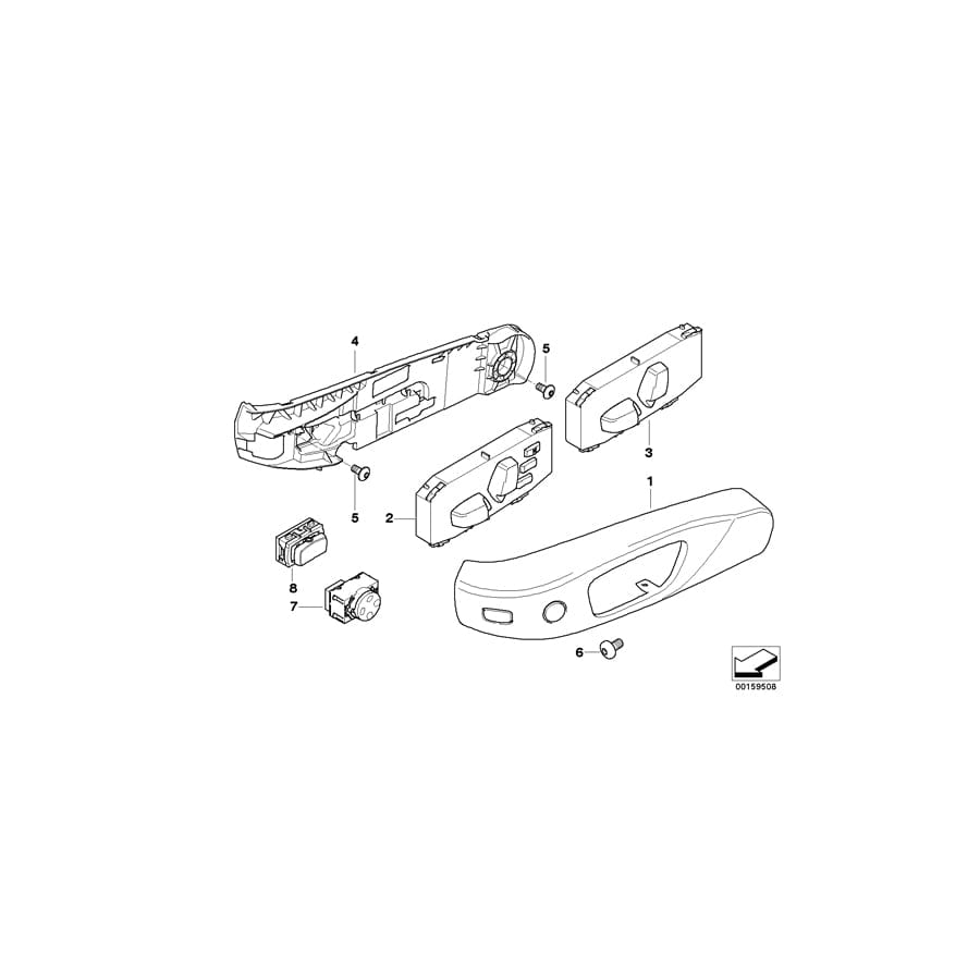 Genuine BMW 52106988160 E93 E93 Support F Right Seat Adjustment (Inc. 330d, 318i & 335i) | ML Performance UK Car Parts