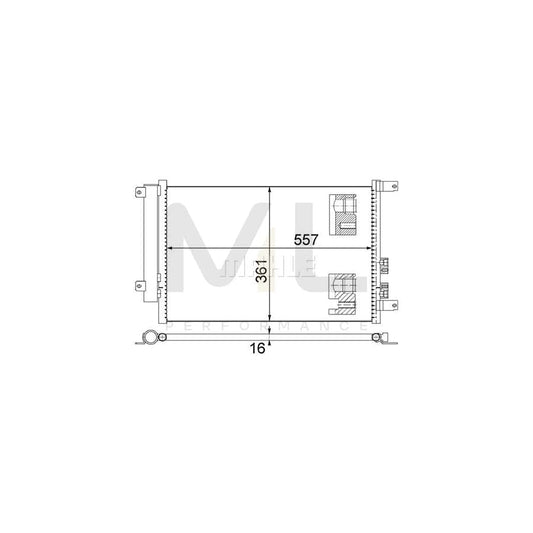 MAHLE ORIGINAL AC 809 000S Air conditioning condenser with dryer | ML Performance Car Parts