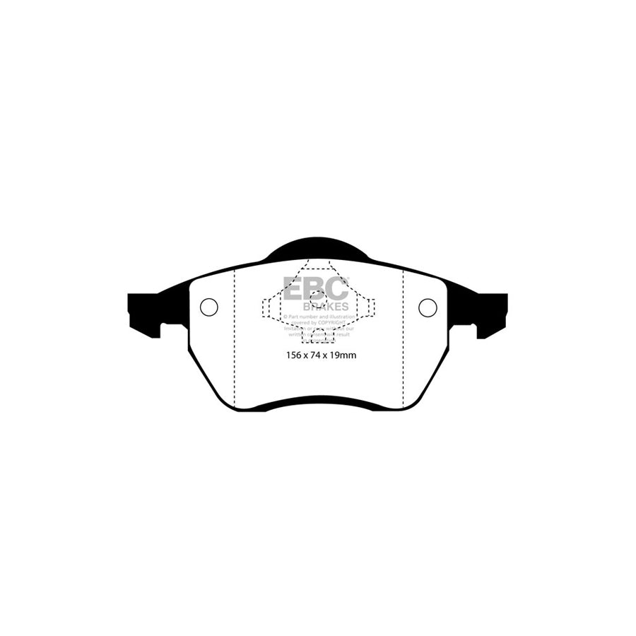 EBC DP1074 Ford Seat VW Ultimax Front Brake Pads - Girling/TRW Caliper (Inc. Galaxy Mk1, Alhambra, Sharan) 2 | ML Performance UK Car Parts