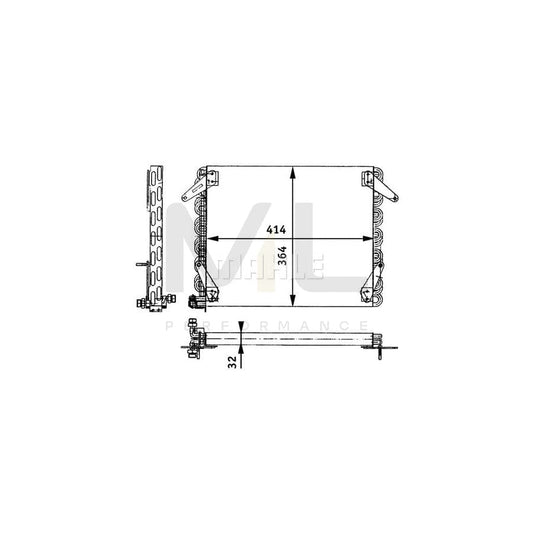 MAHLE ORIGINAL AC 658 000P Air conditioning condenser without dryer | ML Performance Car Parts