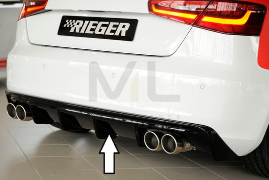 Rieger 00088101 Audi 8V A3 Rear Diffuser 1 | ML Performance UK Car Parts