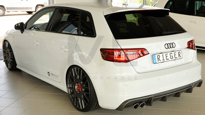 Rieger 00099355 Audi 8V A3 Rear Diffuser 9 | ML Performance UK Car Parts