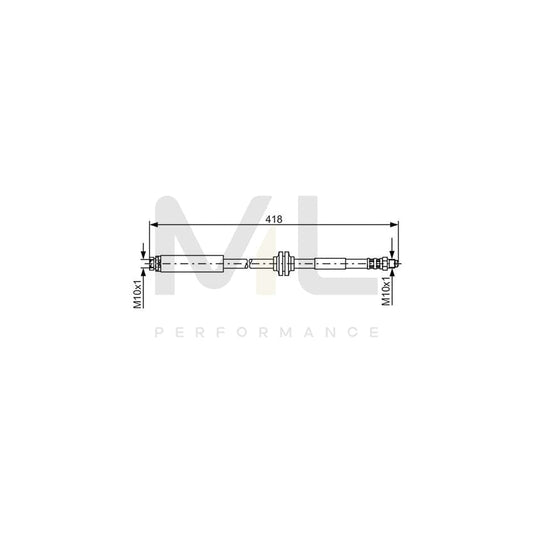 BOSCH 1 987 481 058 Brake Hose 390mm | ML Performance Car Parts