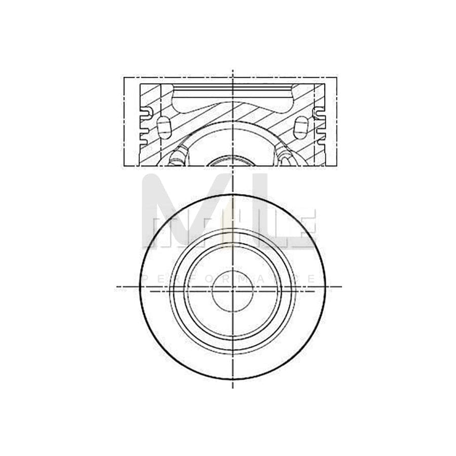MAHLE ORIGINAL 028 PI 00141 002 Piston 81,50 mm, with cooling duct, with piston ring carrier | ML Performance Car Parts