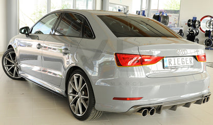 Rieger 00099368 Audi 8V A3 Rear Diffuser 9 | ML Performance UK Car Parts