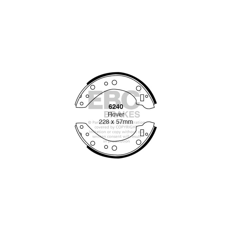 EBC 6240 Rover SD1 Rear Brake Shoes 1 | ML Performance UK Car Parts