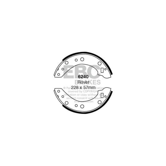 EBC 6240 Rover SD1 Rear Brake Shoes 1 | ML Performance UK Car Parts