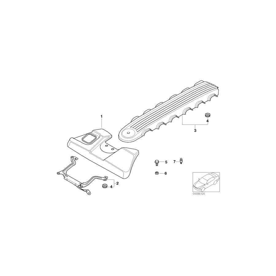 Genuine BMW 11617518795 E65 E67 E66 Holder, Screening (Inc. 760Li, 760LiS & 760i) | ML Performance UK Car Parts