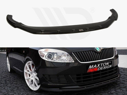 Maxton Design SK-FA-2F-FD1T Front Splitter Skoda Fabia Fits | ML Performance UK Car Parts
