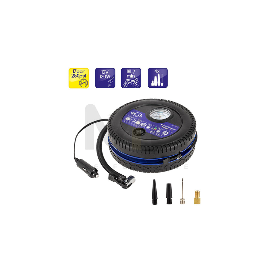 ALCA O-Form XL 241500 Air compressor 12V, 250 psi, 17 bar, cigarette lighter powered portable | ML Performance Car Parts