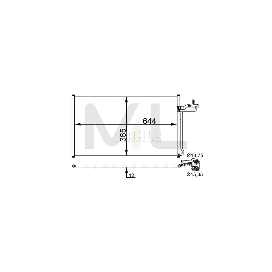 MAHLE ORIGINAL AC 27 000S Air conditioning condenser without dryer | ML Performance Car Parts