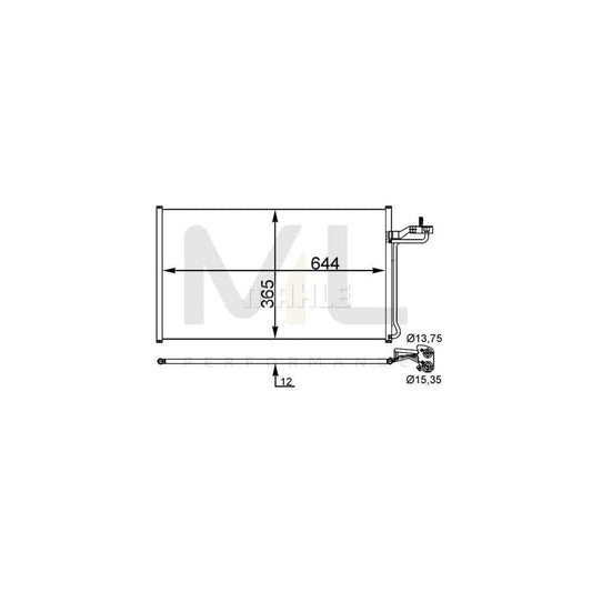 MAHLE ORIGINAL AC 27 000S Air conditioning condenser without dryer | ML Performance Car Parts