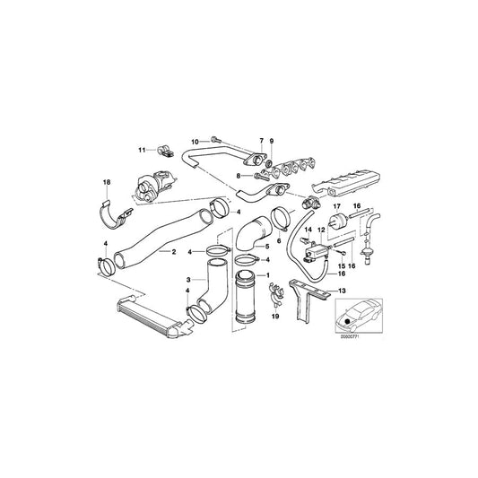 Genuine BMW 11712244903 E36 Pressure Hose Assy (Inc. 325tds) | ML Performance UK Car Parts