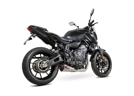 Scorpion RYA121SYSSEO Yamaha MT-07 Serket Taper Full System - Brushed Stainless Steel Sleeve | ML Performance UK UK