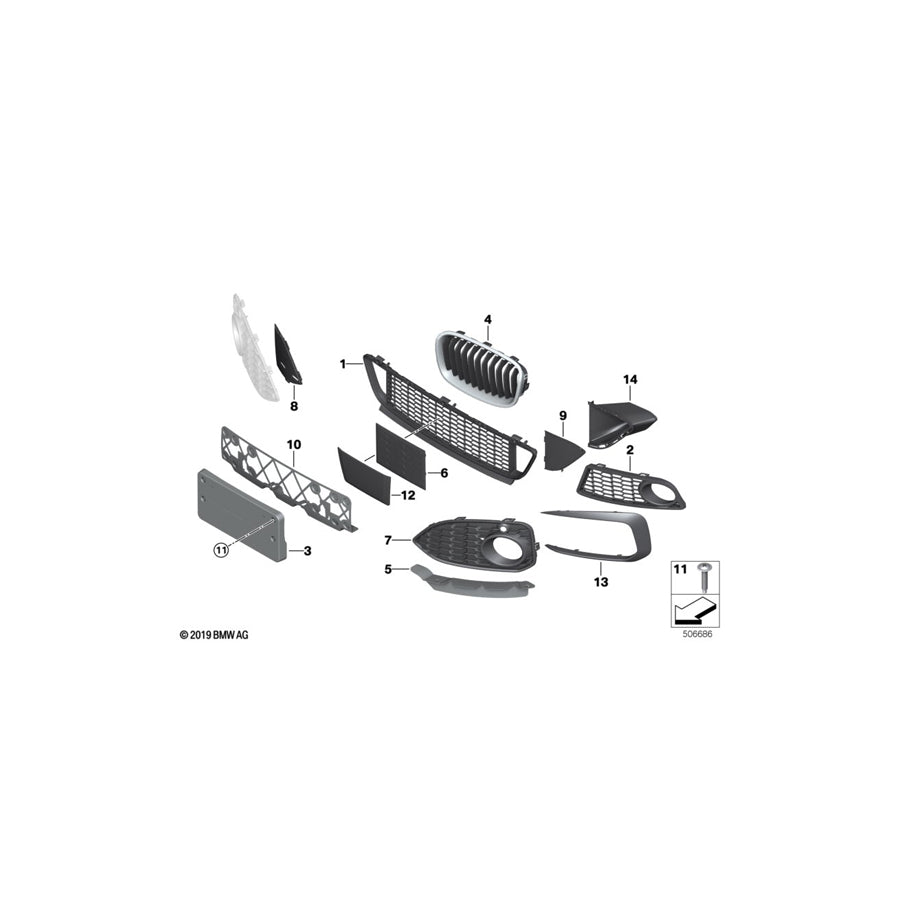 Genuine BMW 51118071241 F22 F23 Cover Acc (Inc. 218i, 228iX & 220dX) | ML Performance UK