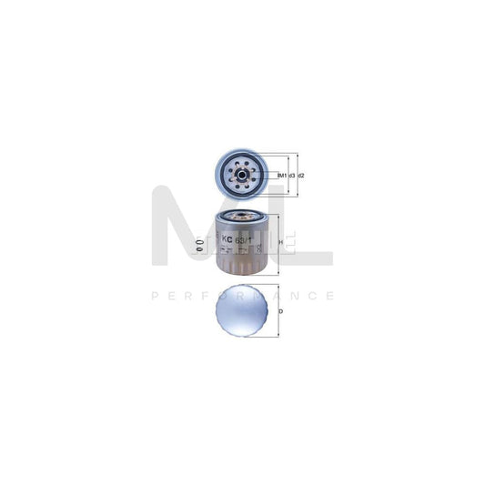 MAHLE ORIGINAL KC 63/1D Fuel filter Spin-on Filter | ML Performance Car Parts