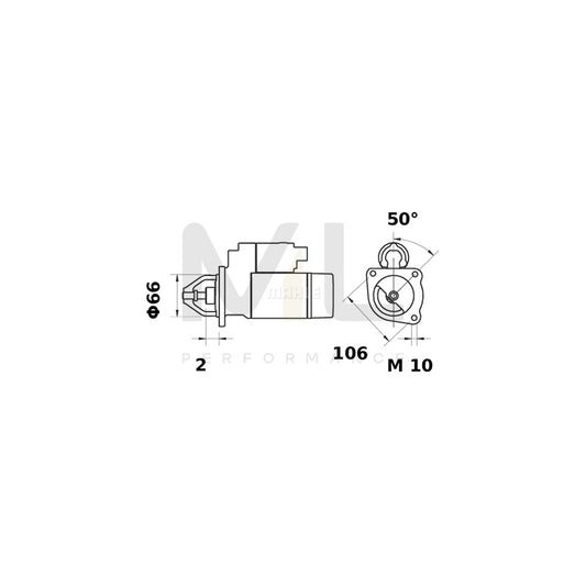 MAHLE ORIGINAL MS 17 Starter motor 12V 0,8kW, Teeth Quant.: 8 | ML Performance Car Parts