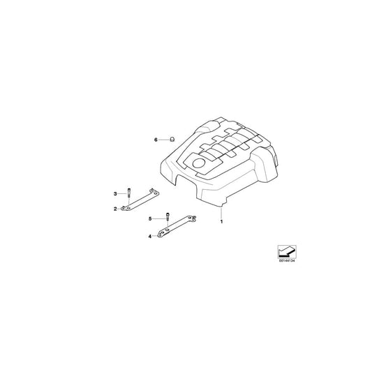 Genuine BMW 11617545202 E64 E60 E63 Bracket For Sound Insulation Hood ZYL. 1-4 (Inc. 550i, 650i & 740i) | ML Performance UK Car Parts