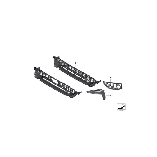 Genuine BMW 51118065195 Grill, Center Lower ACC (Inc. X3 M & X4 M) | ML Performance UK