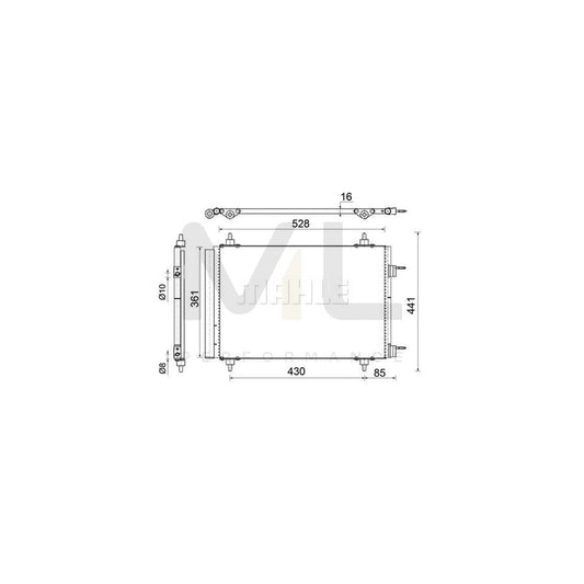 MAHLE ORIGINAL AC 554 000S Air conditioning condenser with dryer | ML Performance Car Parts