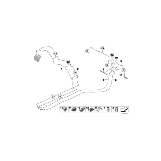 Genuine BMW 34326768131 E90 E92 E91 Brake Pipe Bracket (Inc. X1 25dX, X1 20dX & 330i) | ML Performance UK Car Parts