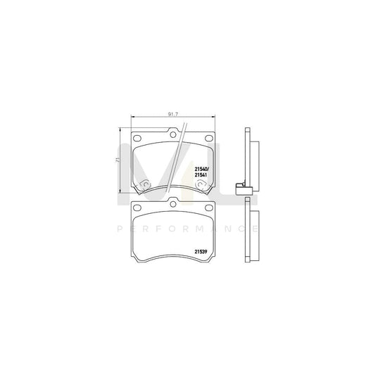 Hella 8DB 355 006-481 Brake Pad Set With Acoustic Wear Warning | ML Performance Car Parts