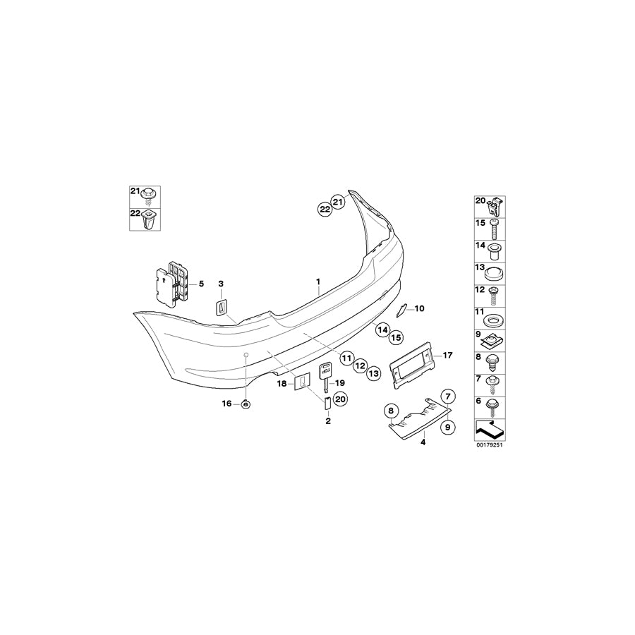 Genuine BMW 51127209748 E82 E88 Set Of Mounts For Pdc Sensor, Rear (Inc. 118i, 118d & 125i) | ML Performance UK