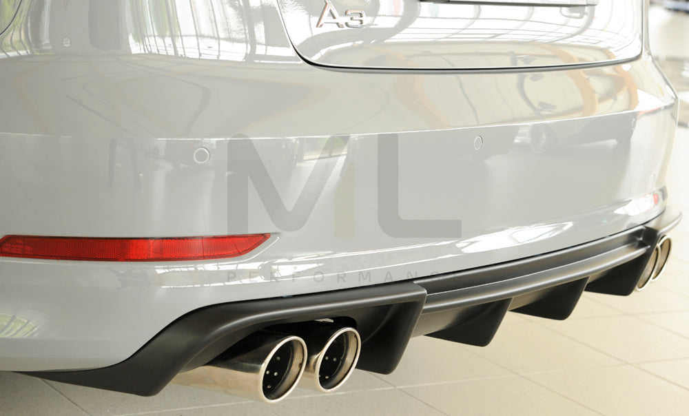 Rieger 00056808 Audi 8V A3 Rear Diffuser 4 | ML Performance UK Car Parts
