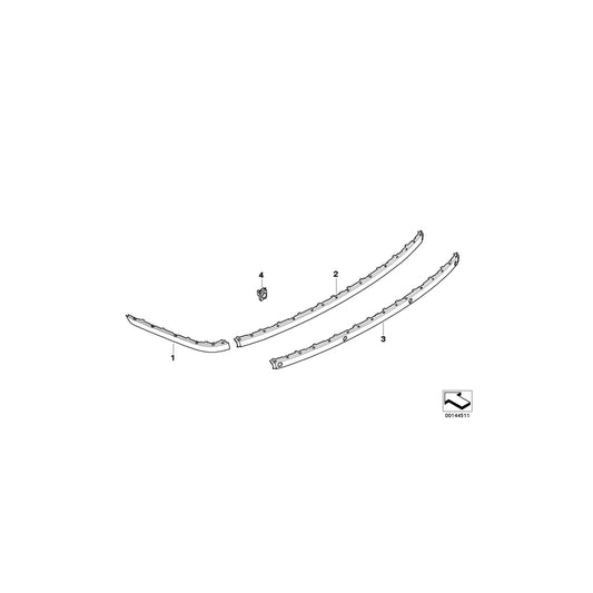 Genuine BMW 51127142221 E65 E66 E67 Protective Mouldings, Center, Primed (Inc. 730d, 745LiS & 730i) | ML Performance UK