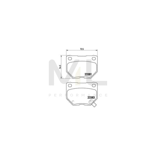 Brembo P 56 054 Brake Pad Set With Acoustic Wear Warning | ML Performance Car Parts