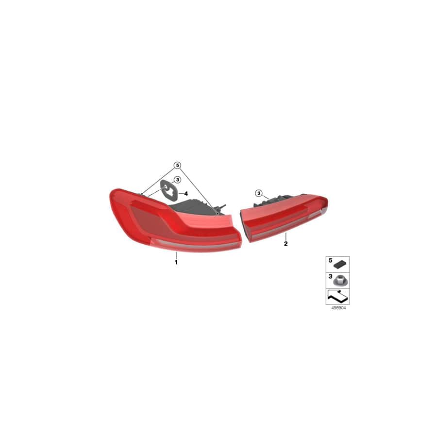 Genuine BMW 63219477865 G02 M Set Of Seals, Rear Light, Side Panel (Inc. X4 M, X4 30dX & X4 30iX) | ML Performance UK Car Parts