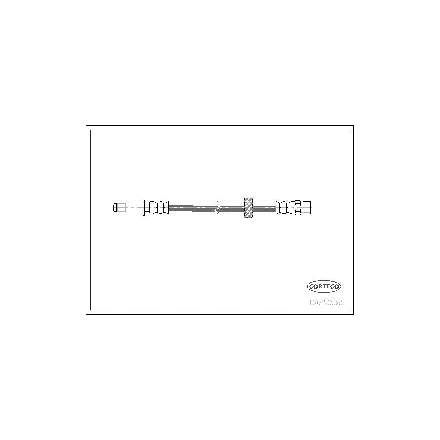 Corteco 19020538 Brake Hose For Seat Toledo I Hatchback (1L) | ML Performance UK