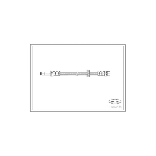 Corteco 19020538 Brake Hose For Seat Toledo I Hatchback (1L) | ML Performance UK